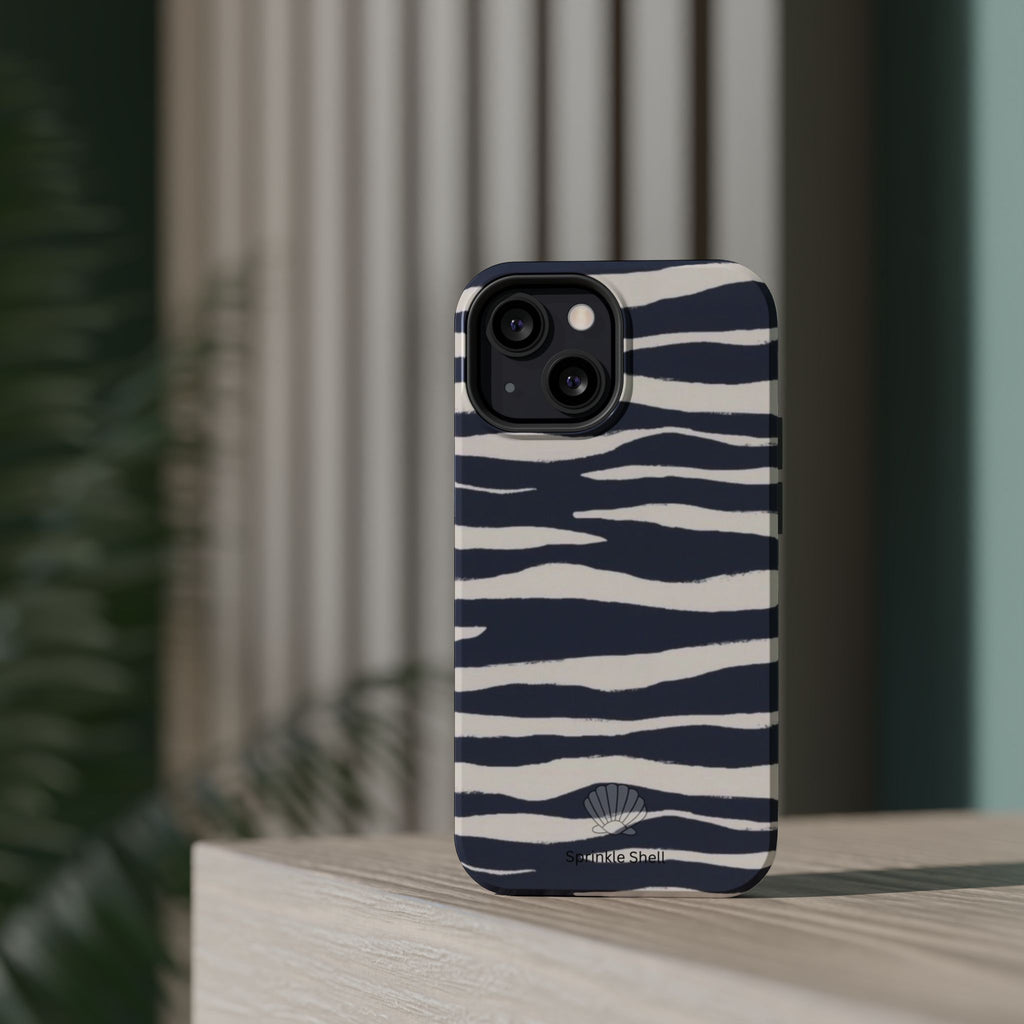MagSafe Blue zebra print case