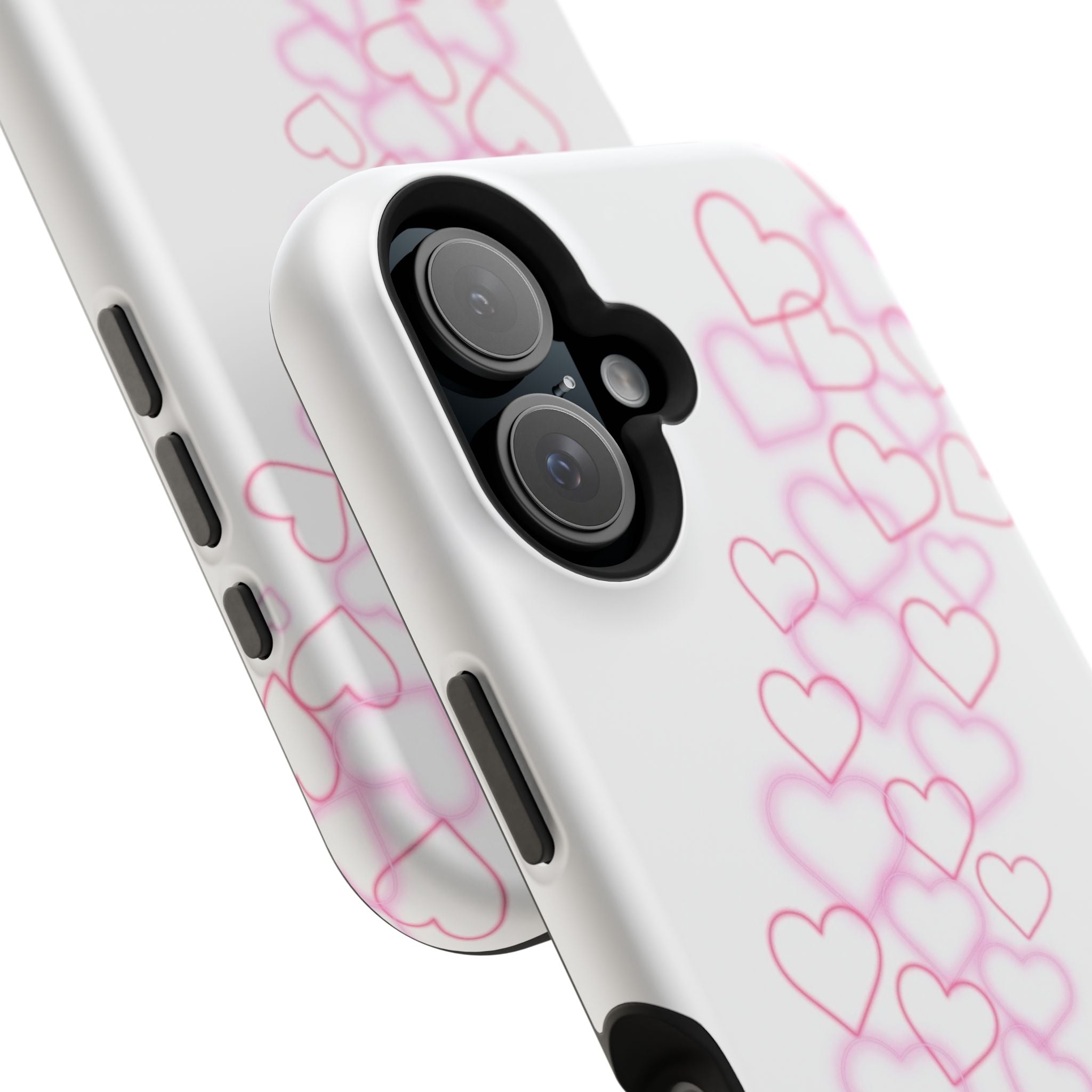 MagSafe pink hearts phone case