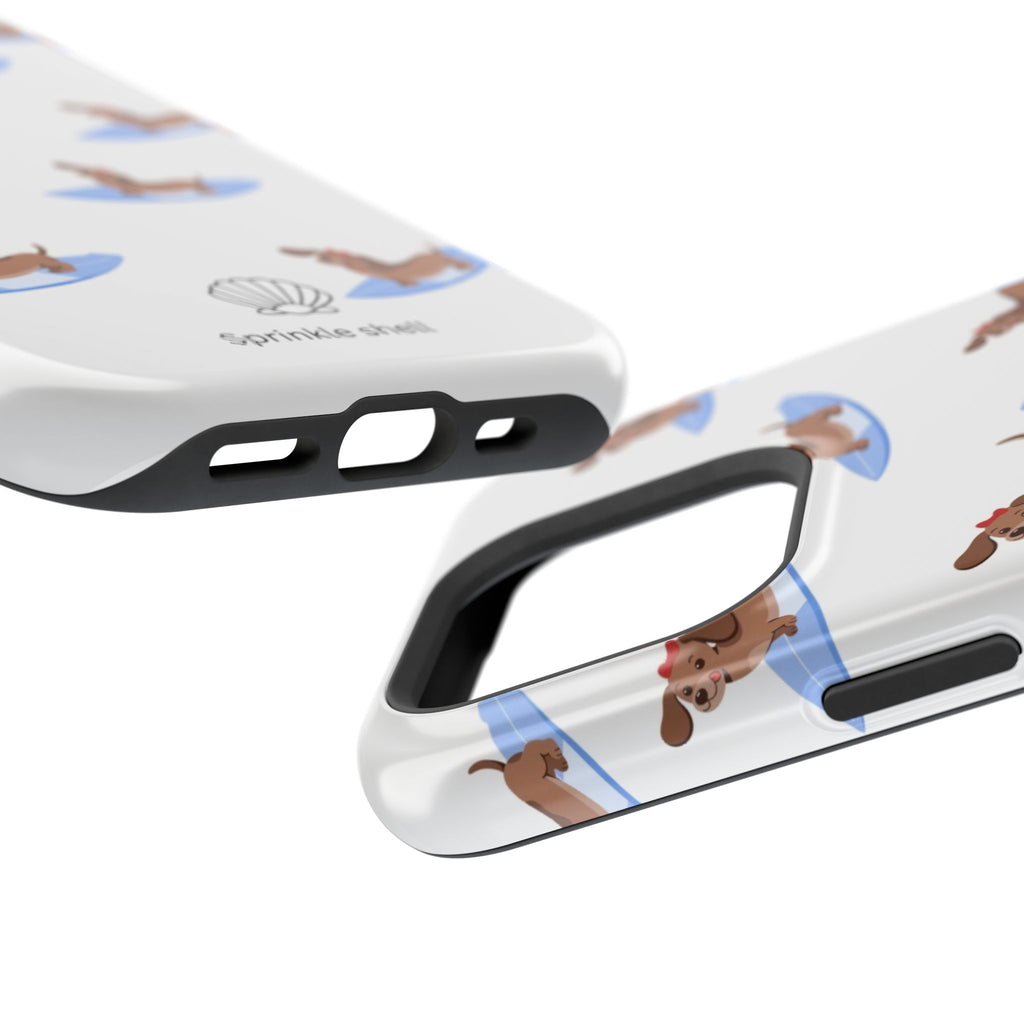 MagSafe surfing dachsund phone case