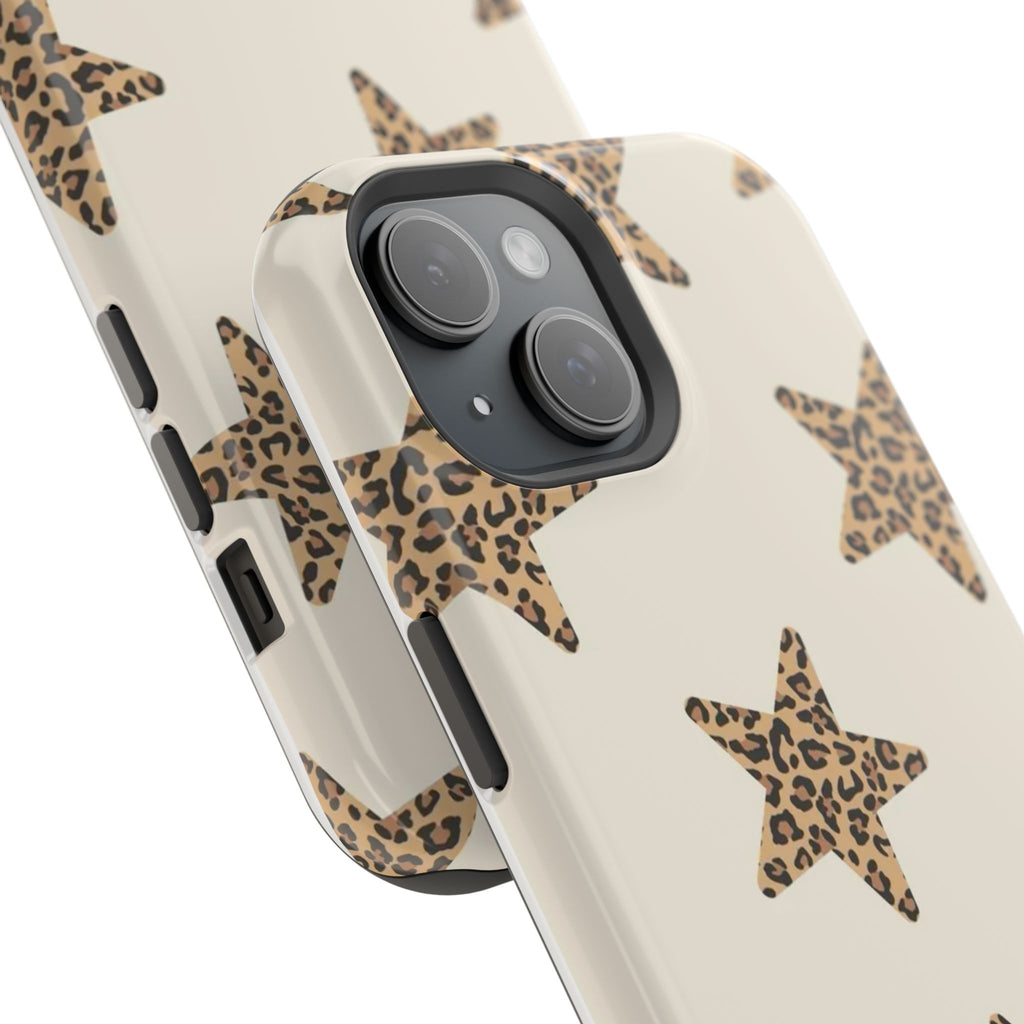 MagSafe Cheetah Print Stars iPhone Case