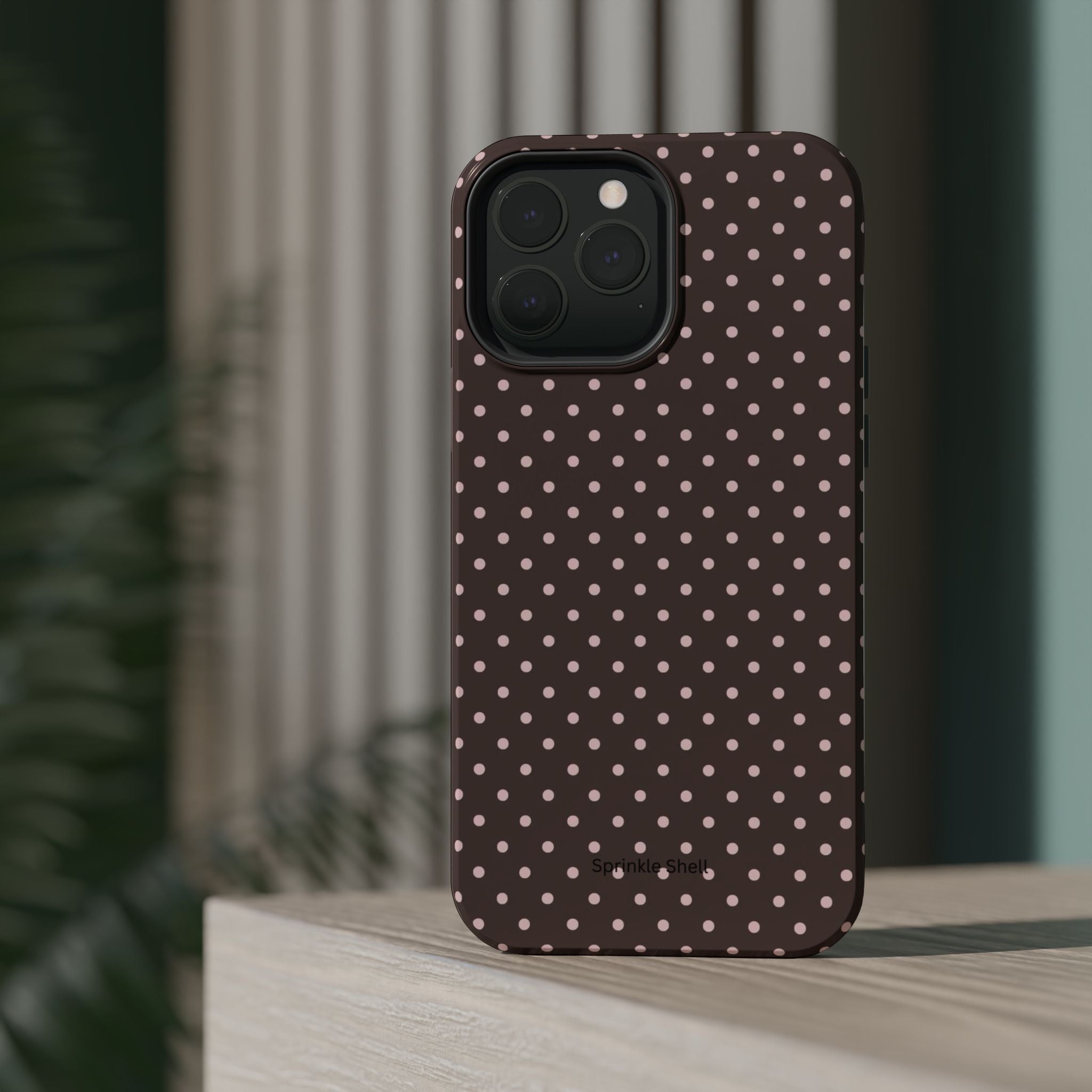MagSafe Brown And Pink Polkadot Iphone Case