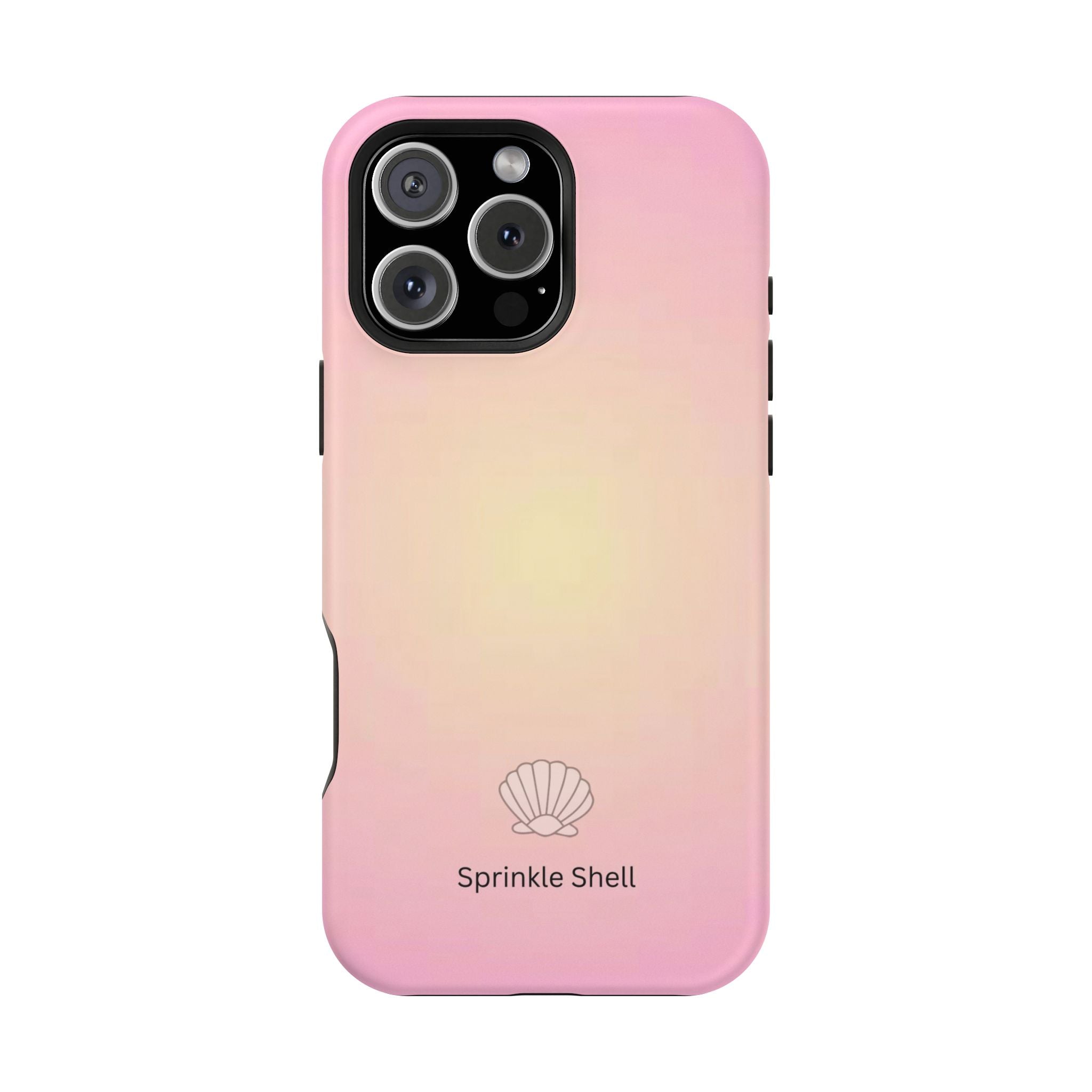 MagSafe light pink and yellow aura case