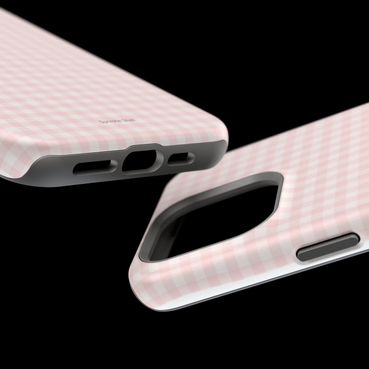 MagSafe light pink plaid case