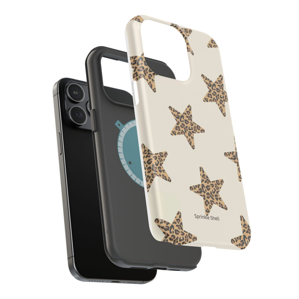 MagSafe Cheetah Print Stars iPhone Case