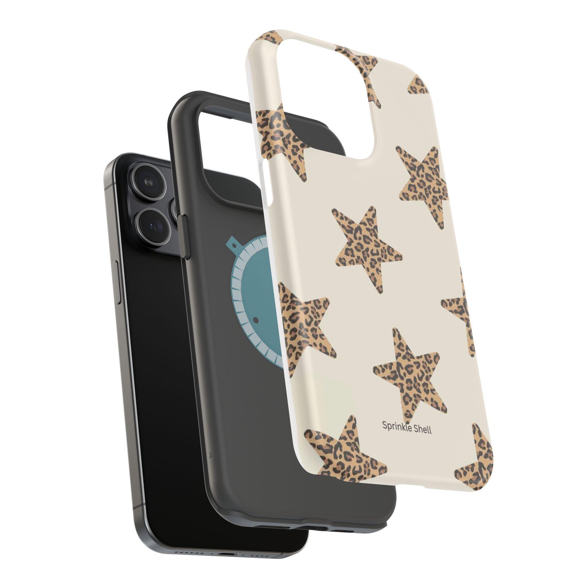 MagSafe Cheetah Print Stars iPhone Case