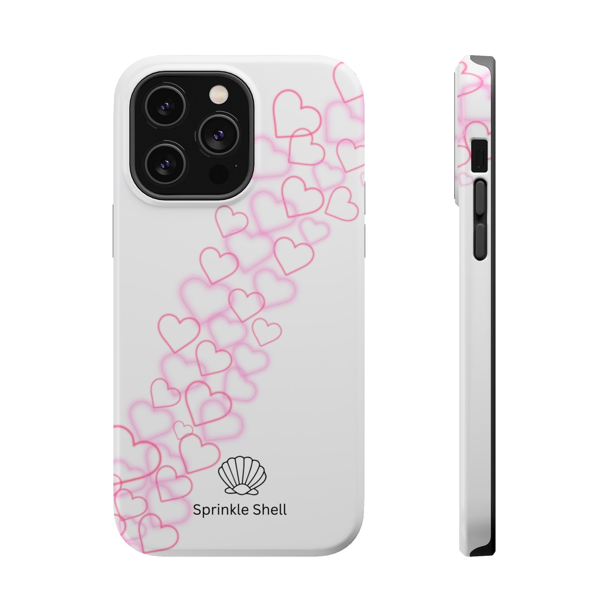 MagSafe pink hearts phone case