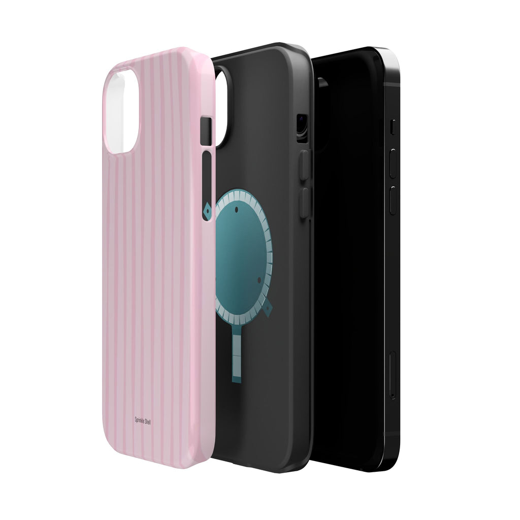 MagSafe pink uneven lines case