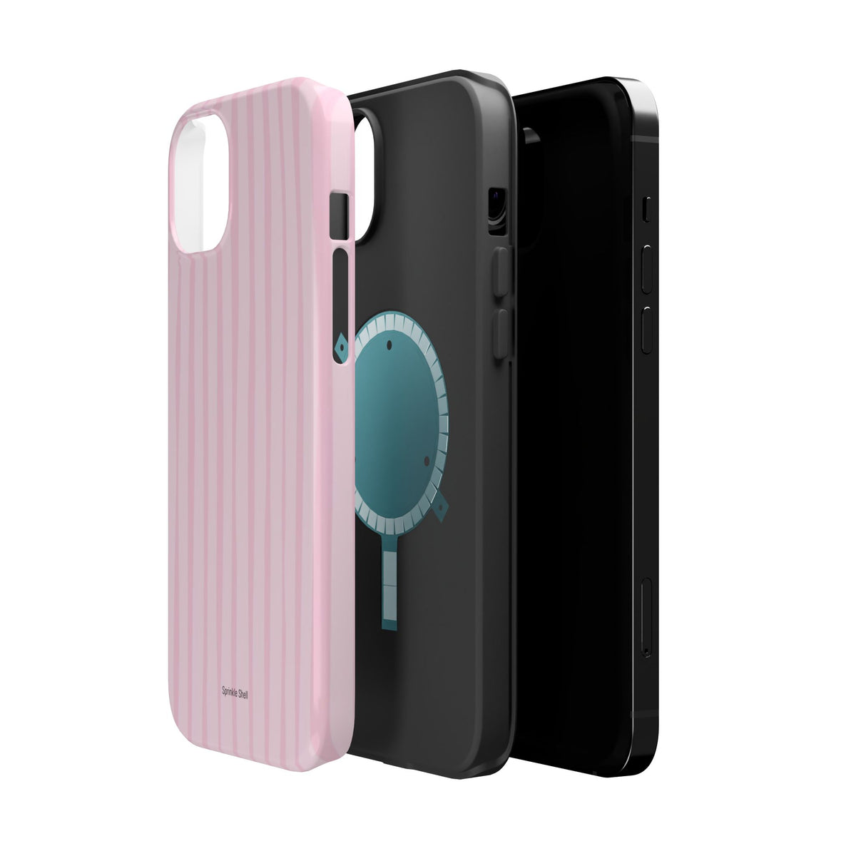 MagSafe pink uneven lines case