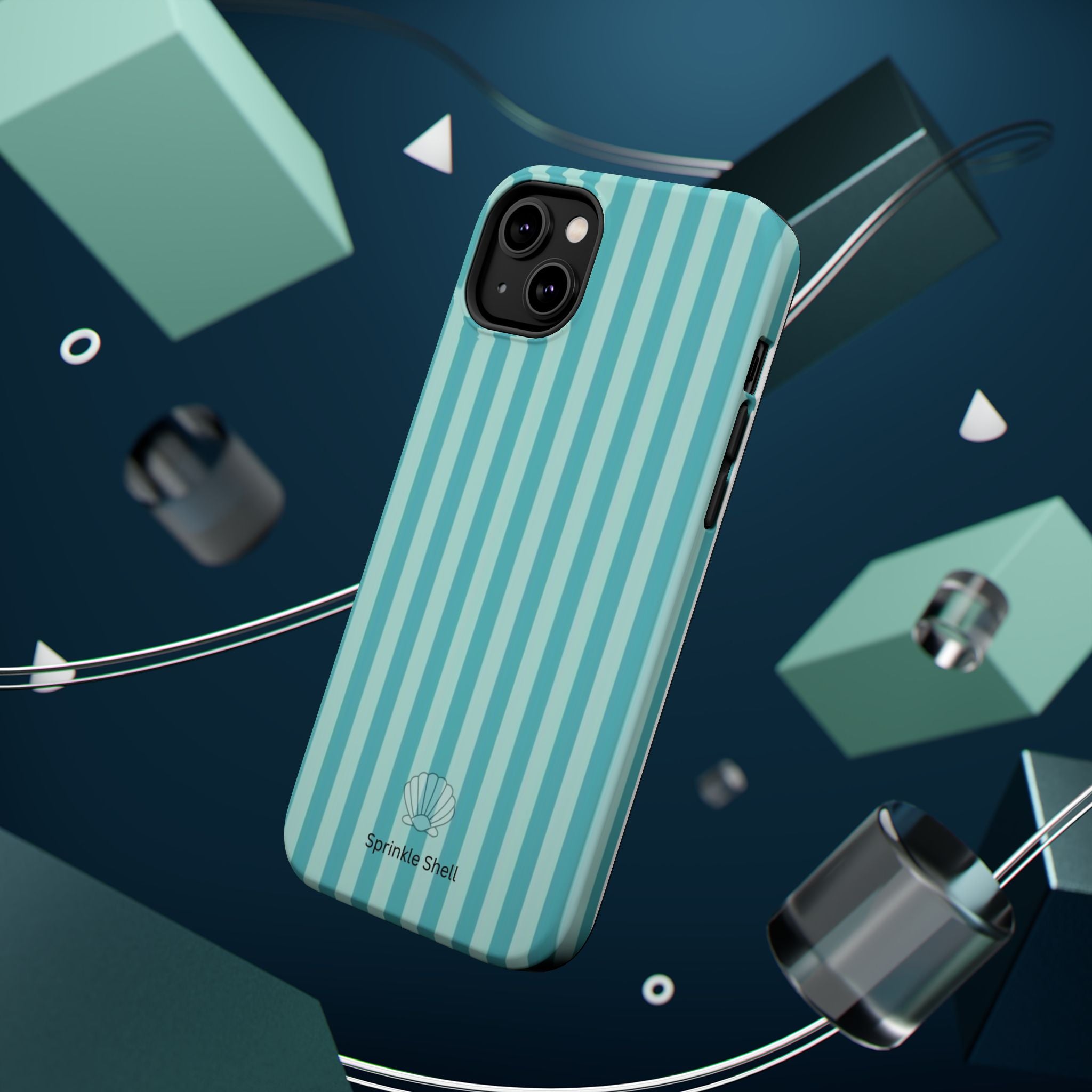 MagSafe teal striped case