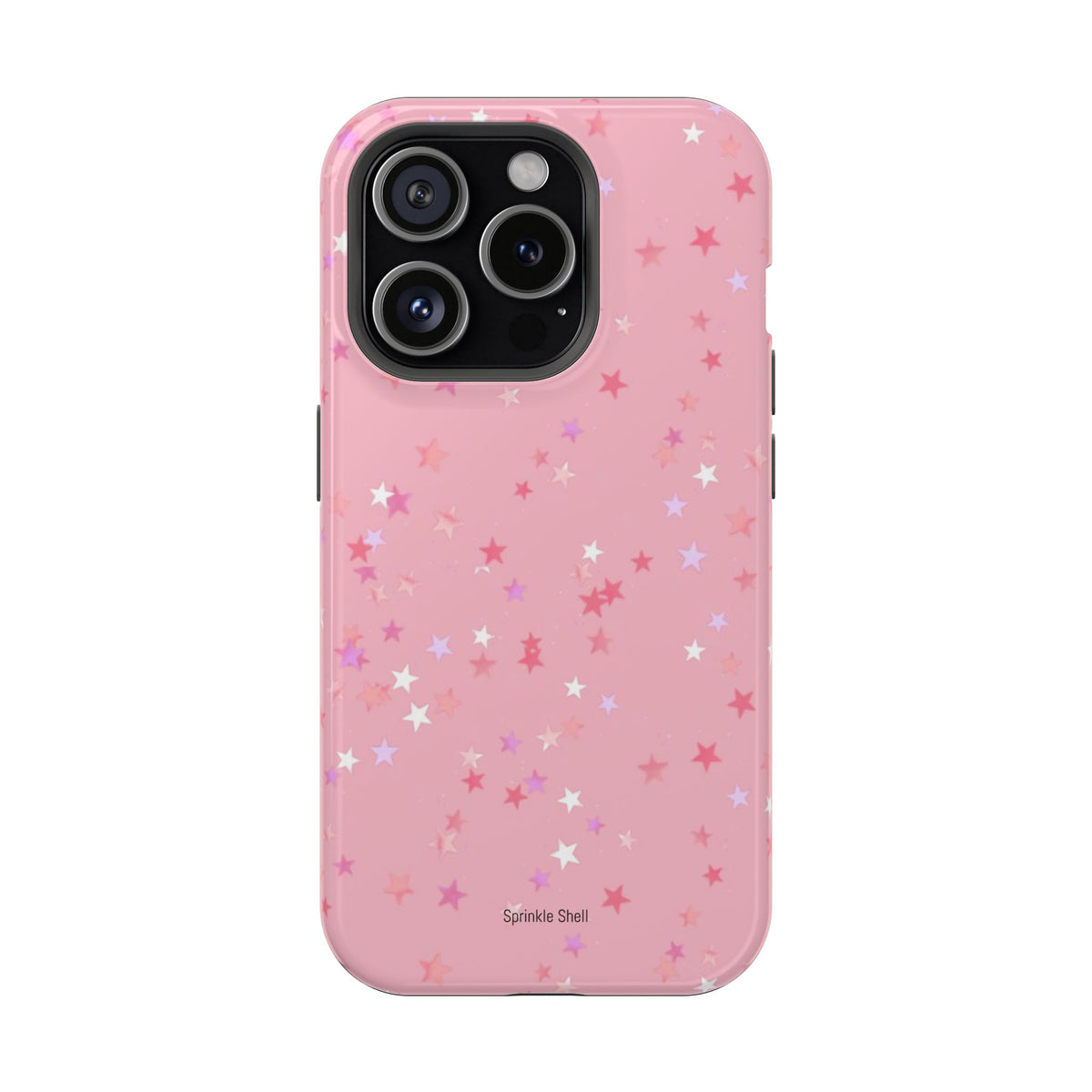 MagSafe pink multicolor stars case