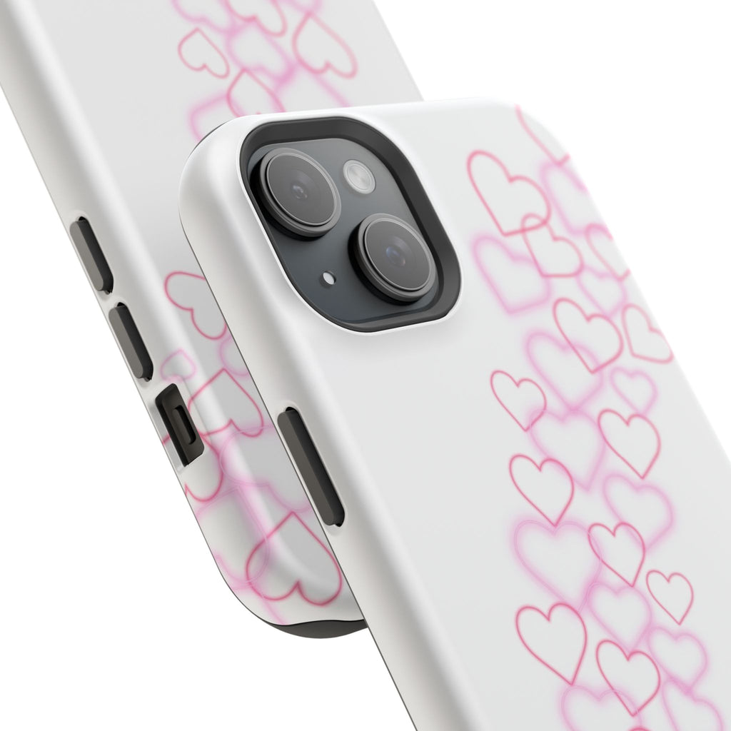 MagSafe pink hearts phone case