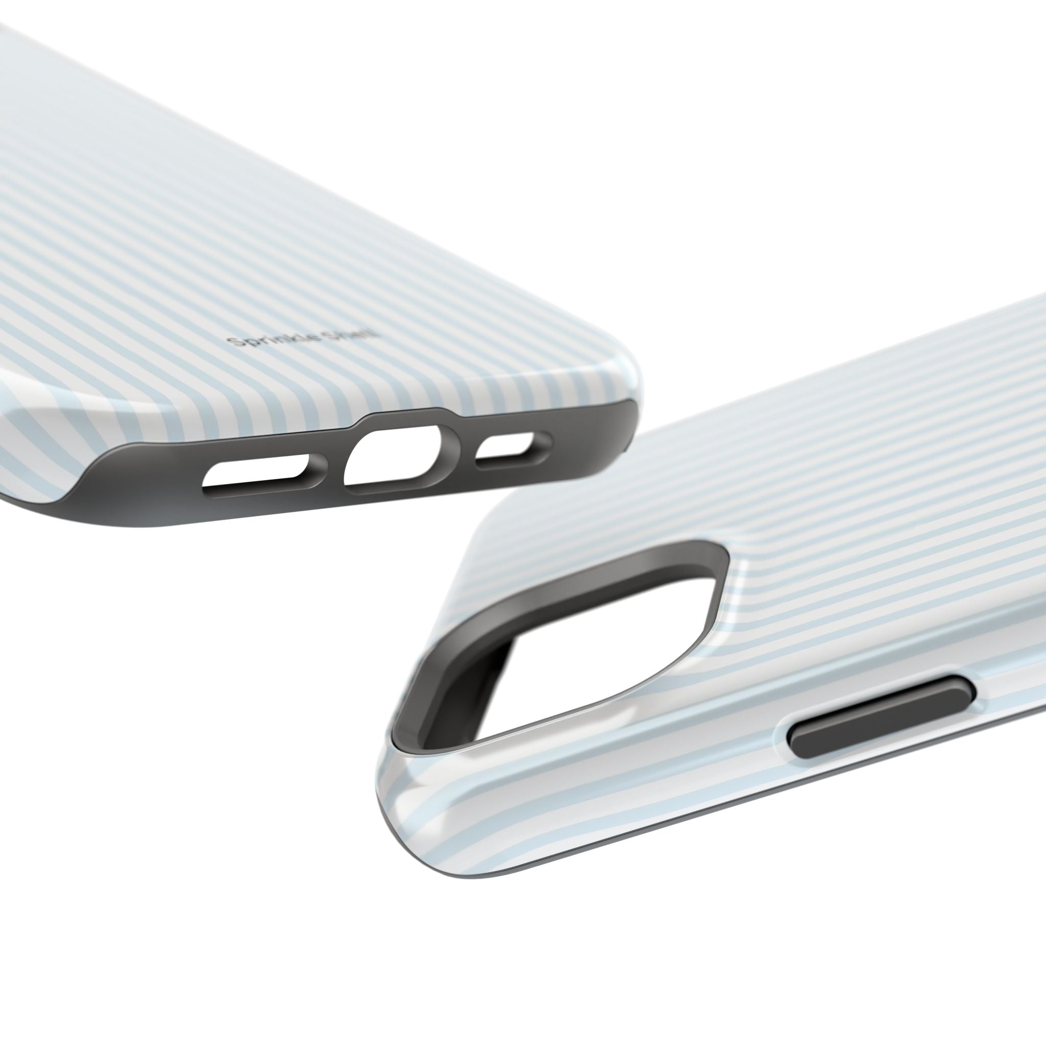 MagSafe light blue stripes iphone case