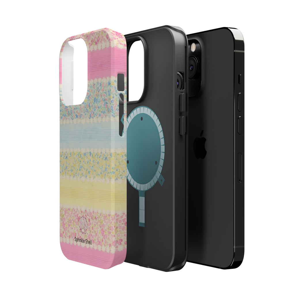 MagSafe pastel floral striped case