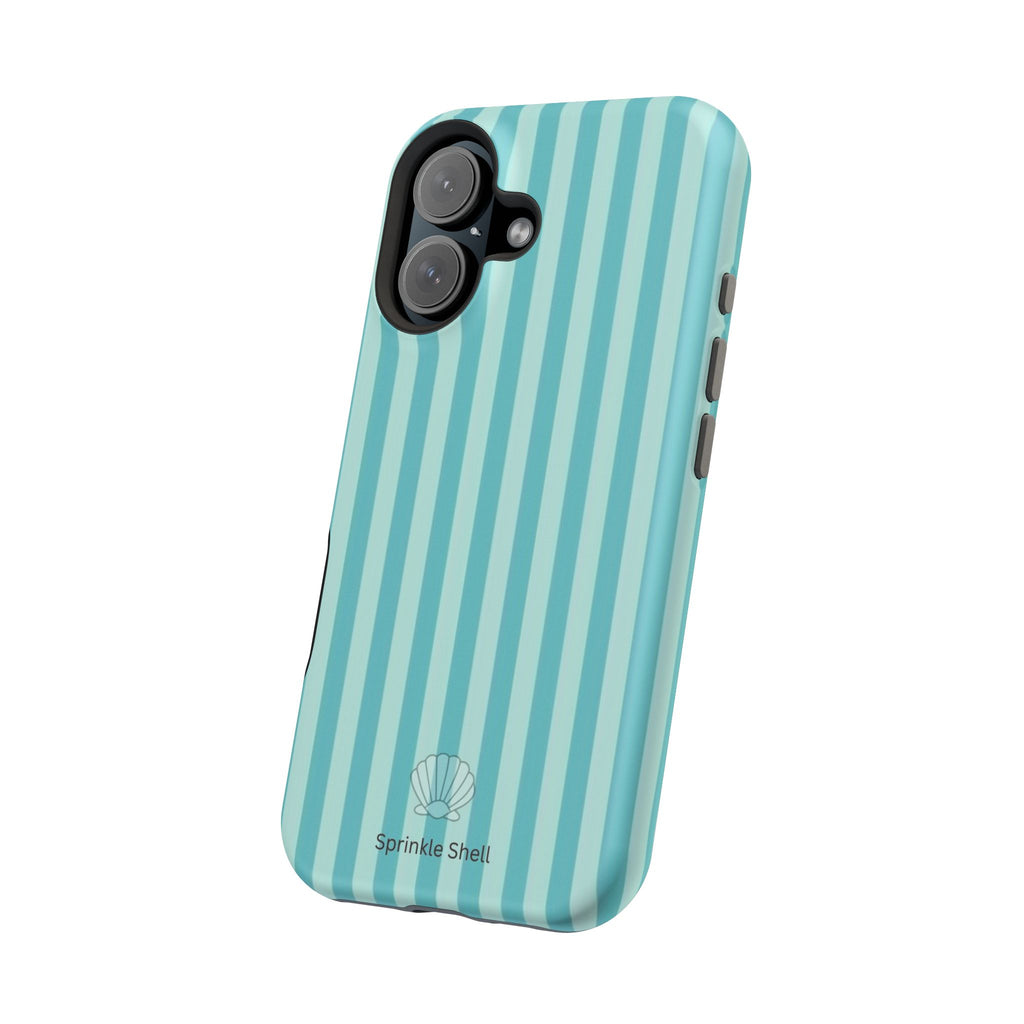 MagSafe teal striped case