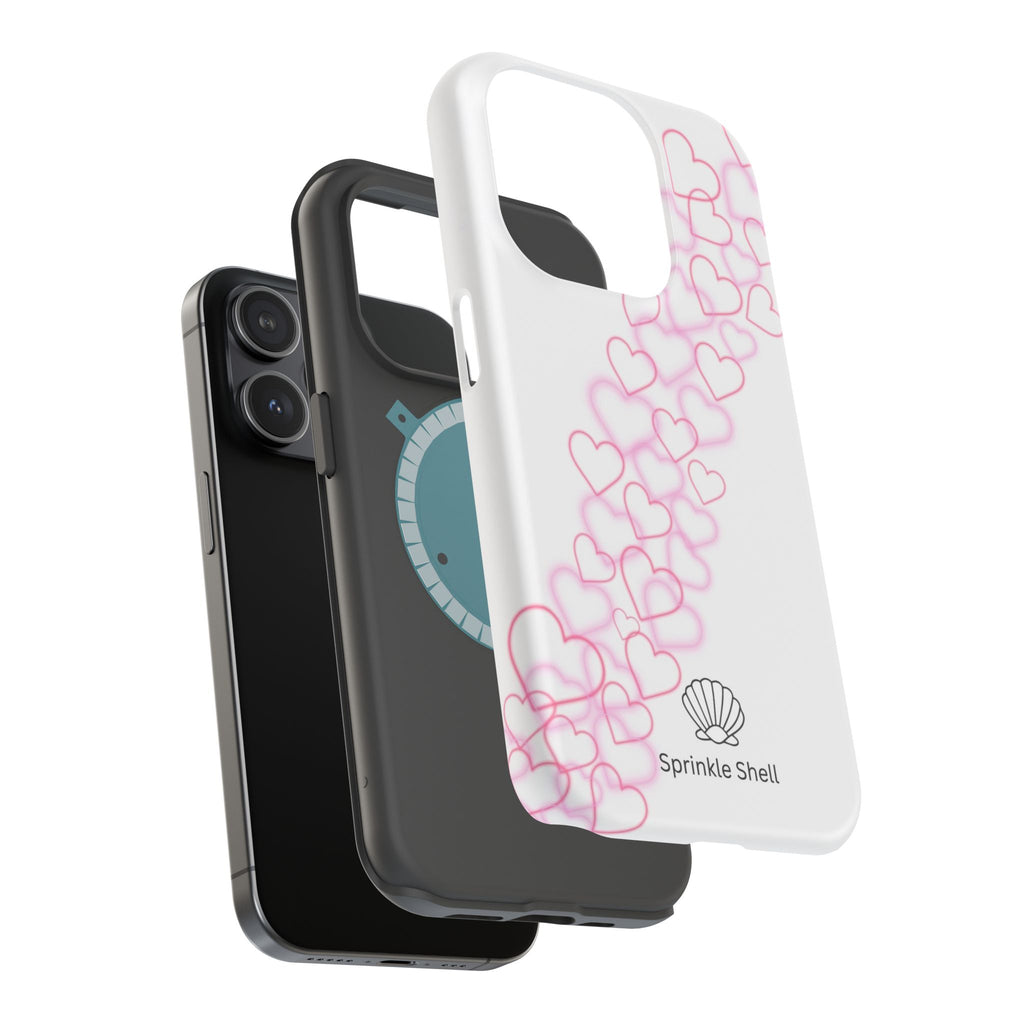 MagSafe pink hearts phone case