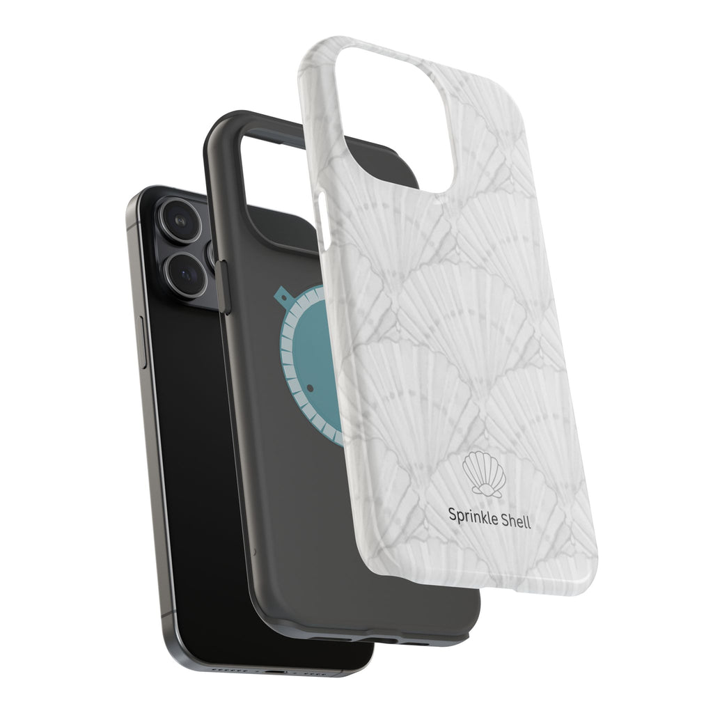 Shell-Pattern Magnetic Impact Phone Case — Protective Modular iPhone Cover