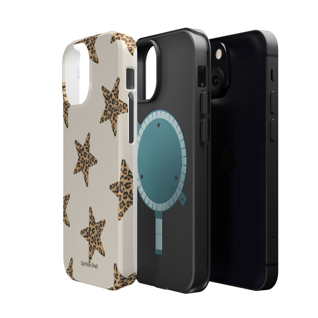 MagSafe Cheetah Print Stars iPhone Case