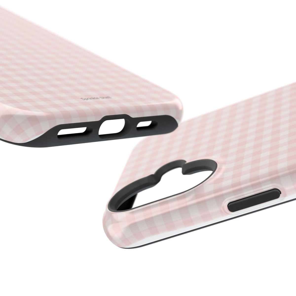 MagSafe light pink plaid case