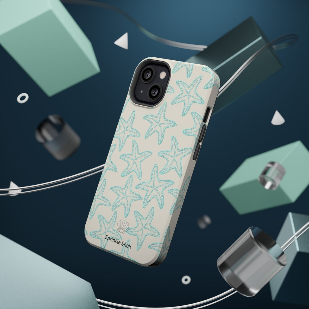 MagSafe teal starfish case