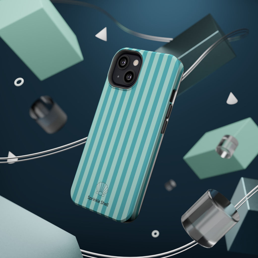 MagSafe teal striped case