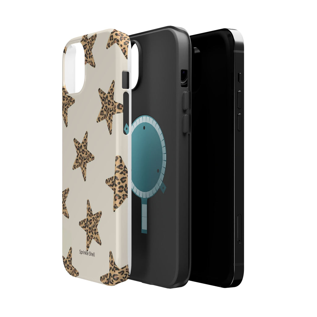 MagSafe Cheetah Print Stars iPhone Case