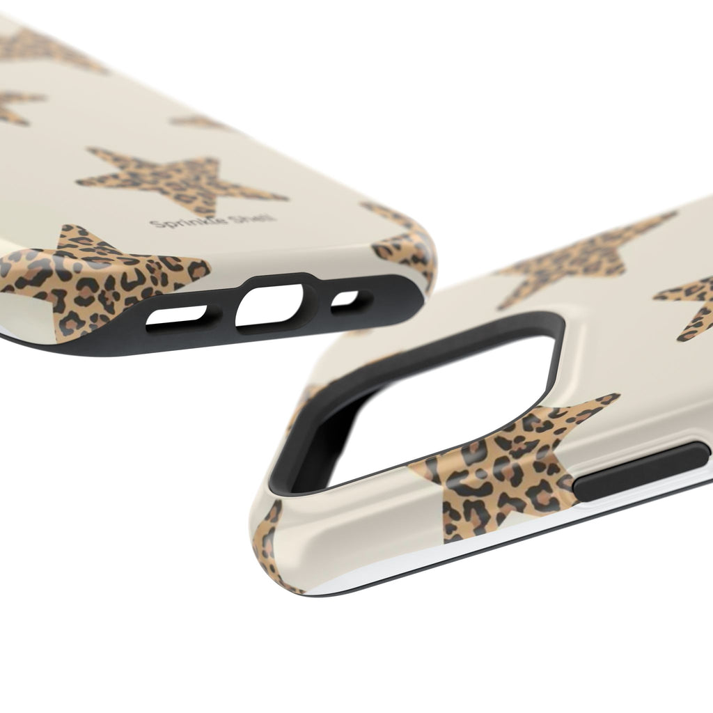 MagSafe Cheetah Print Stars iPhone Case