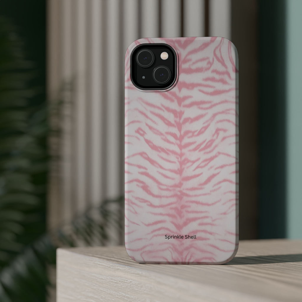 MagSafe Pink Zebra Print Iphone Case