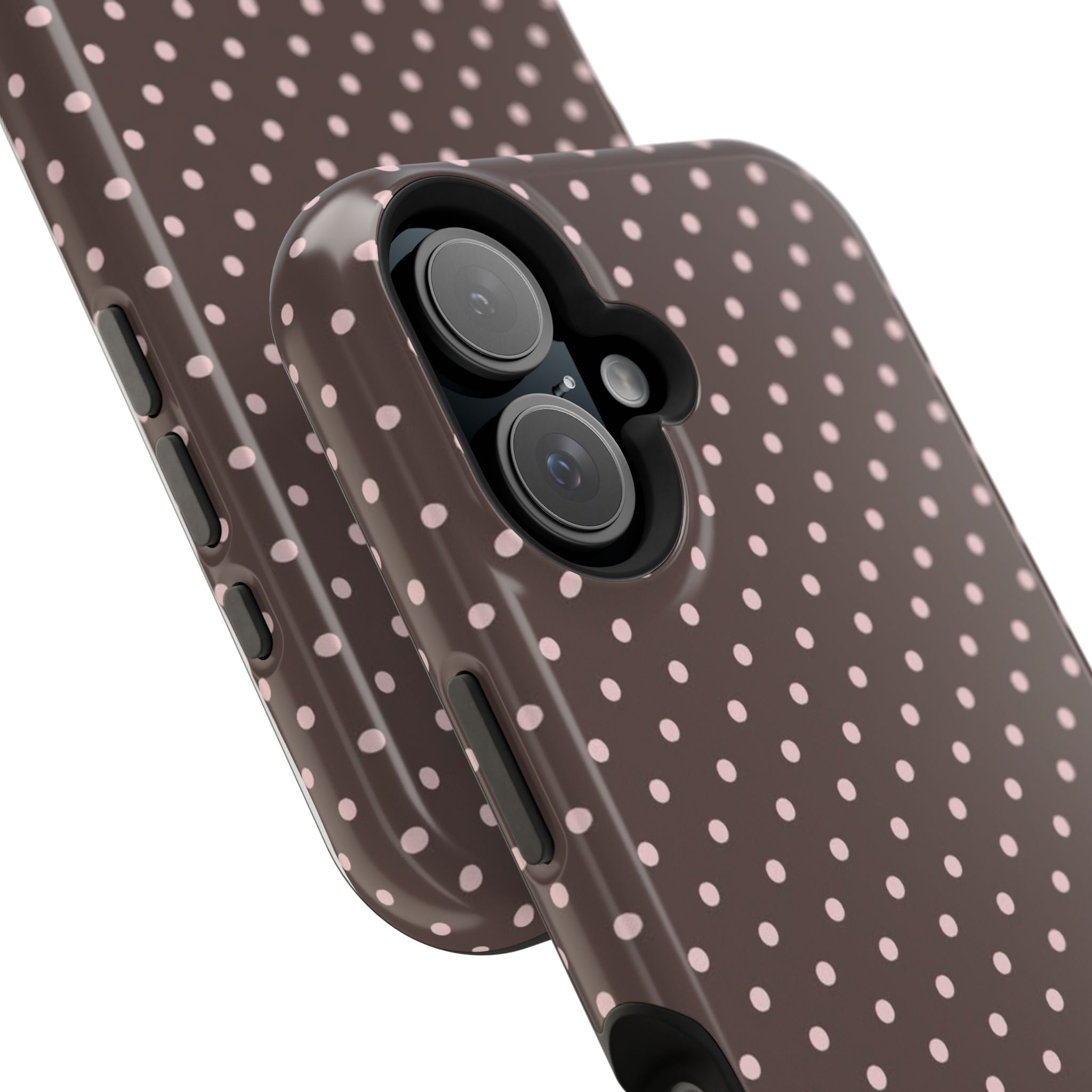 MagSafe Brown And Pink Polkadot Iphone Case