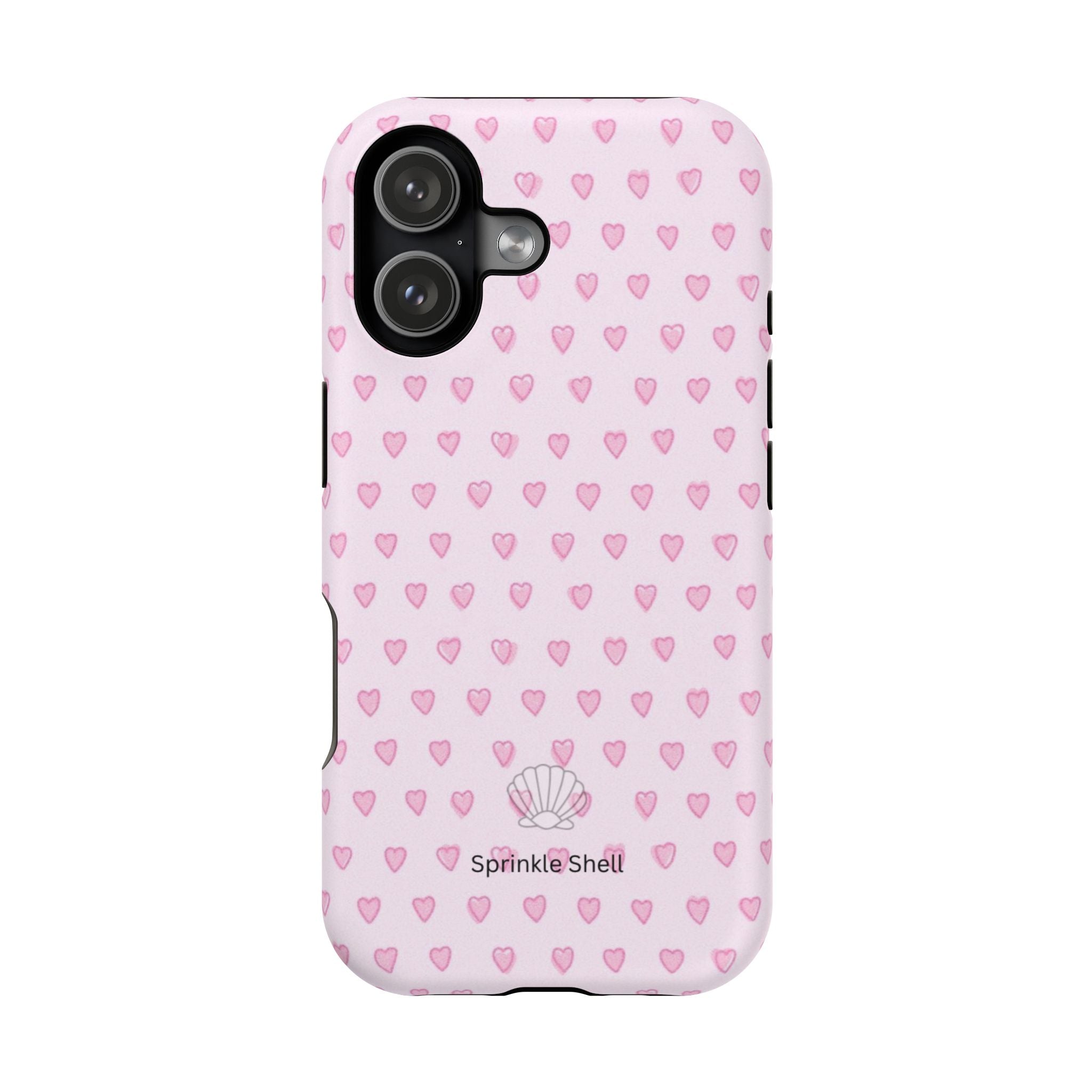 MagSafe pink hearts case