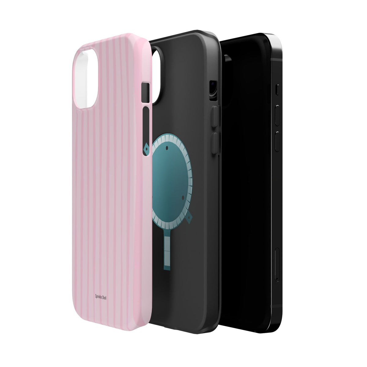 MagSafe pink uneven lines case