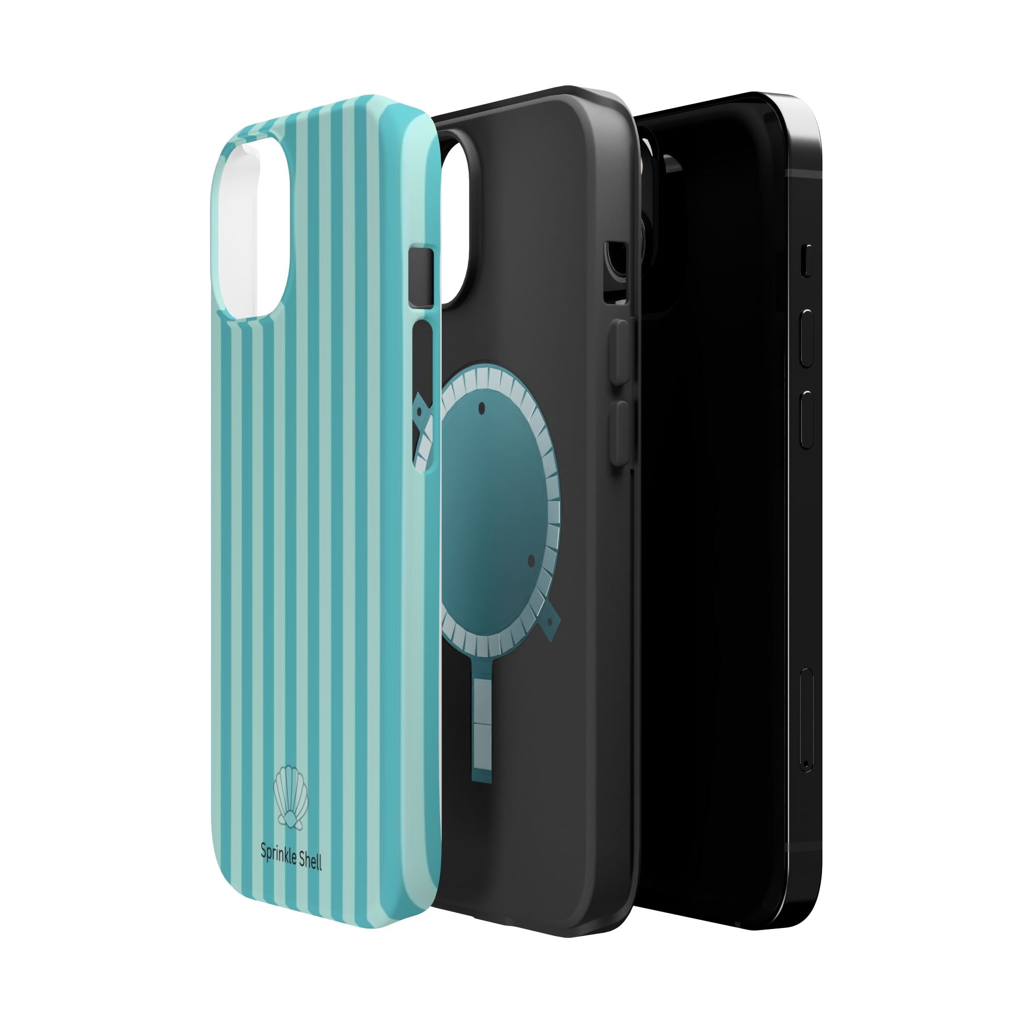 MagSafe teal striped case