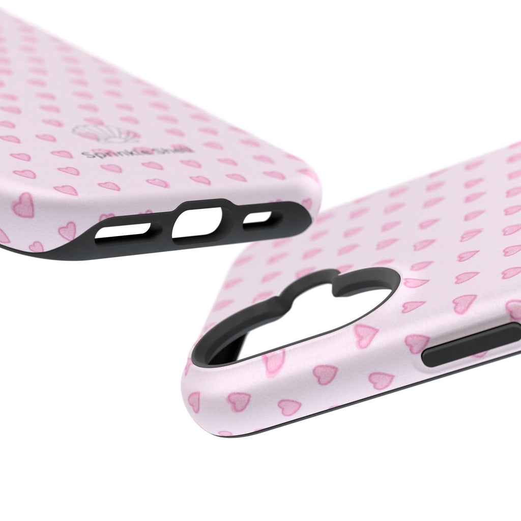 MagSafe pink hearts case