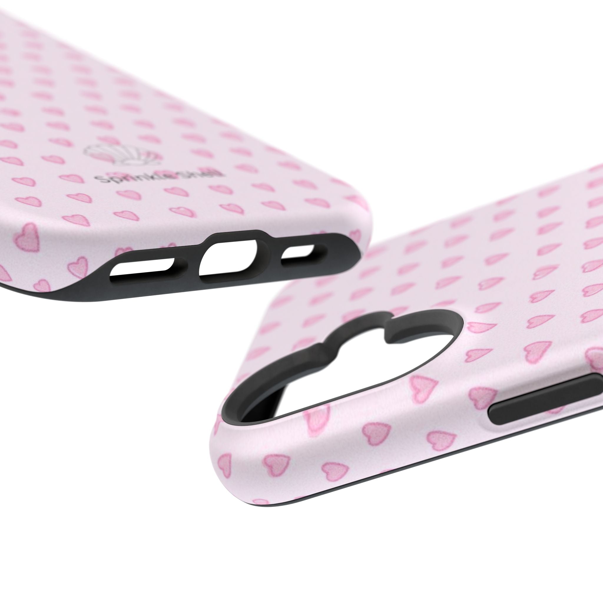MagSafe pink hearts case