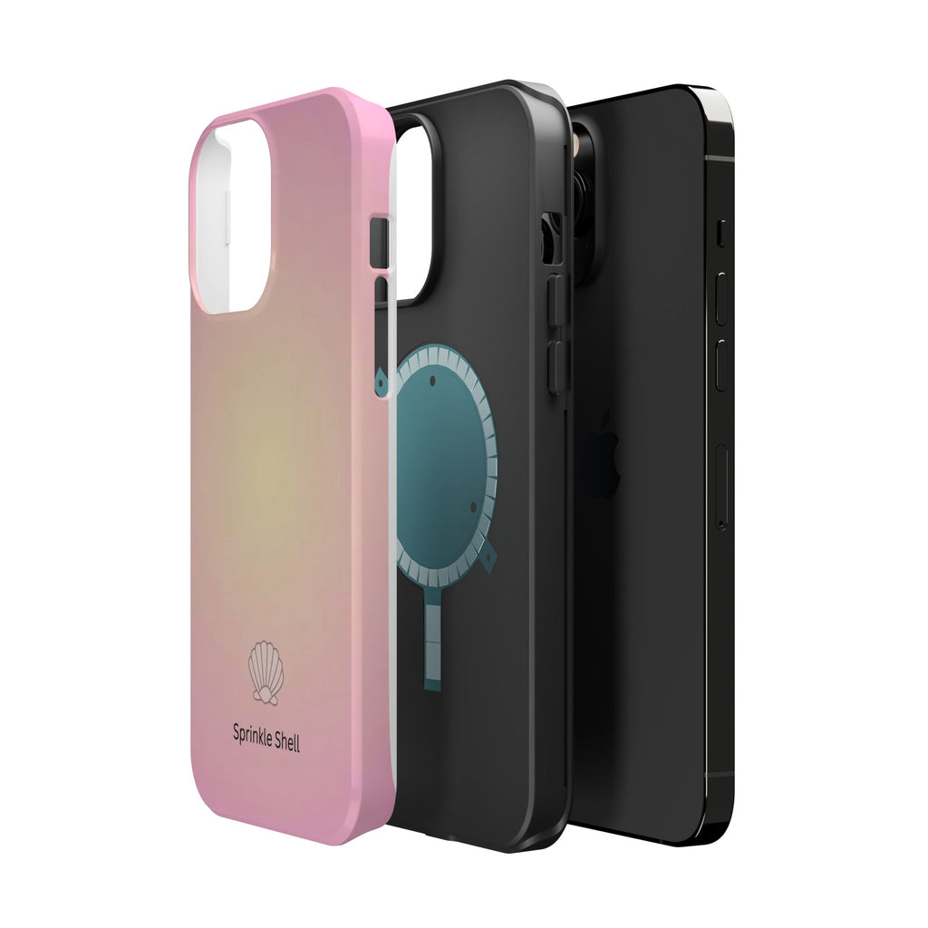 MagSafe light pink and yellow aura case
