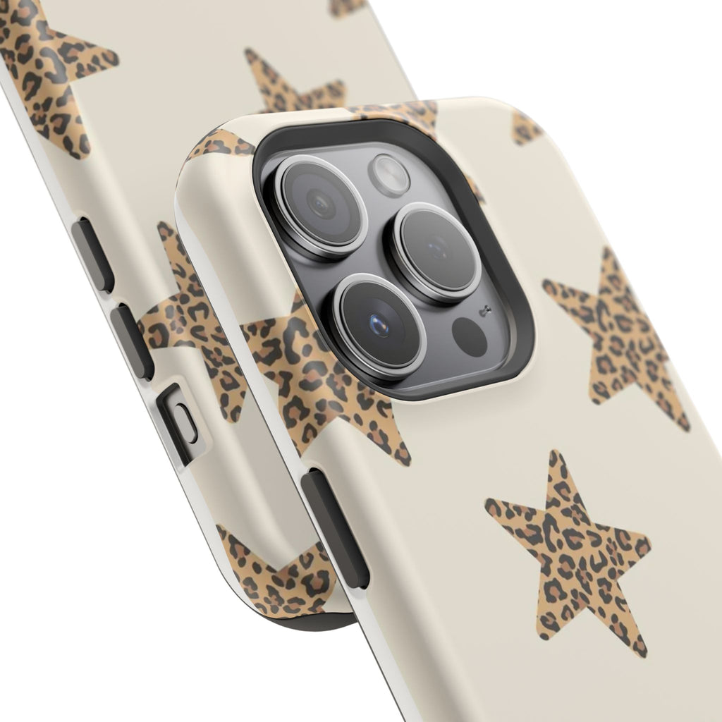 MagSafe Cheetah Print Stars iPhone Case