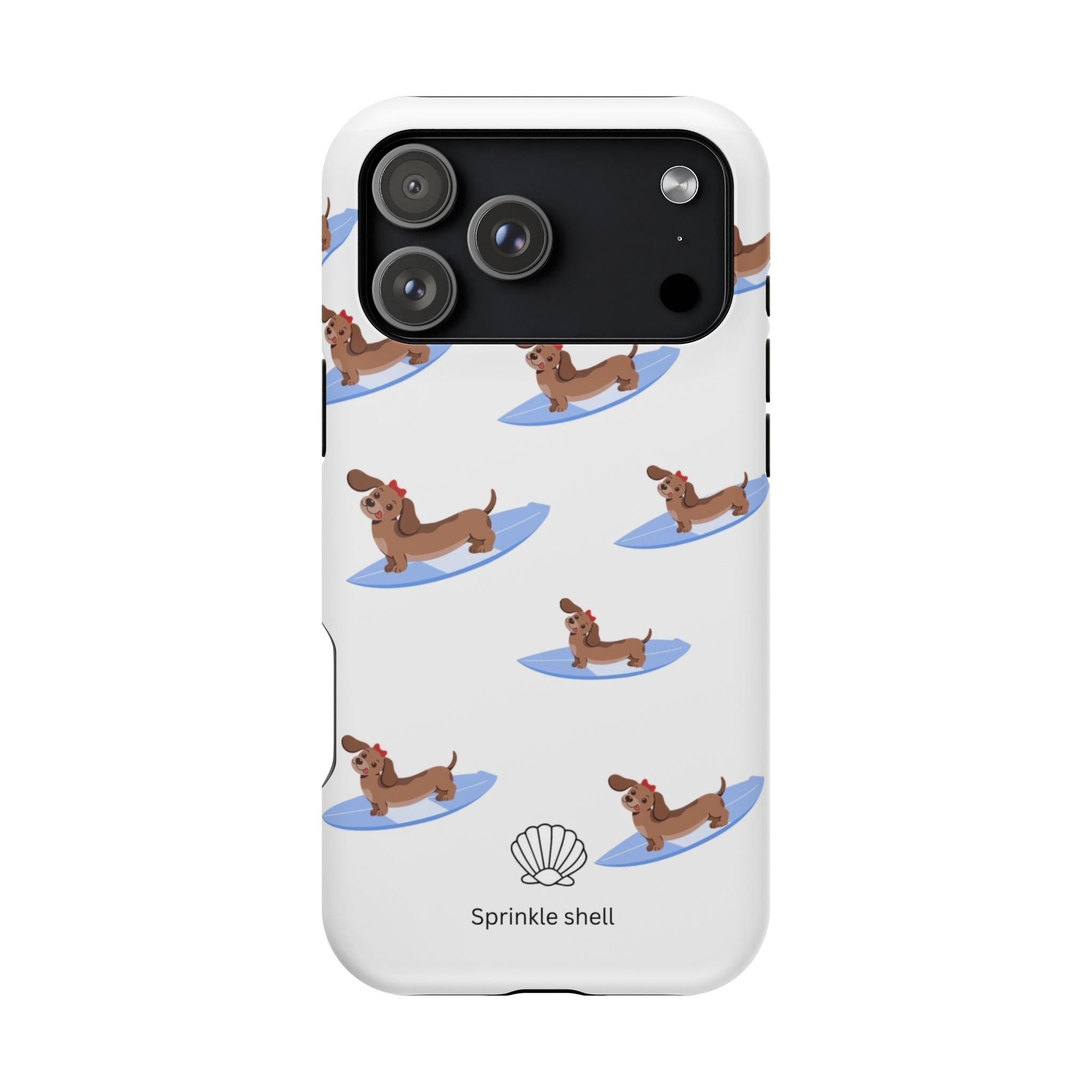 MagSafe surfing dachsund phone case