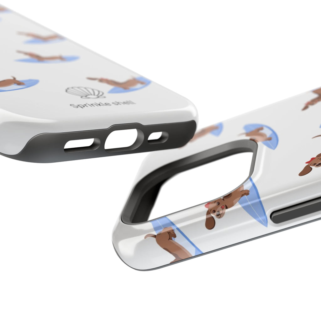 MagSafe surfing dachsund phone case
