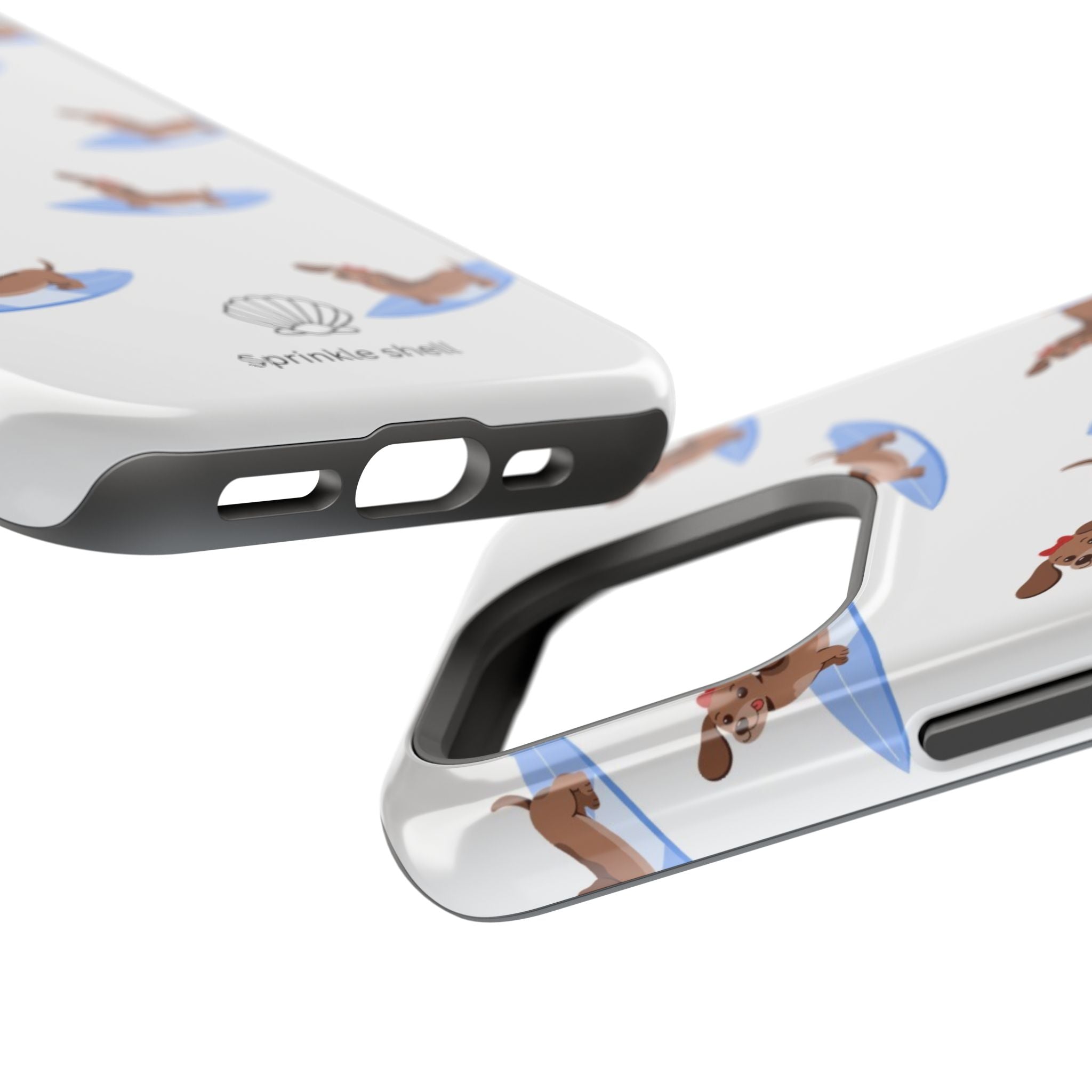 MagSafe surfing dachsund phone case