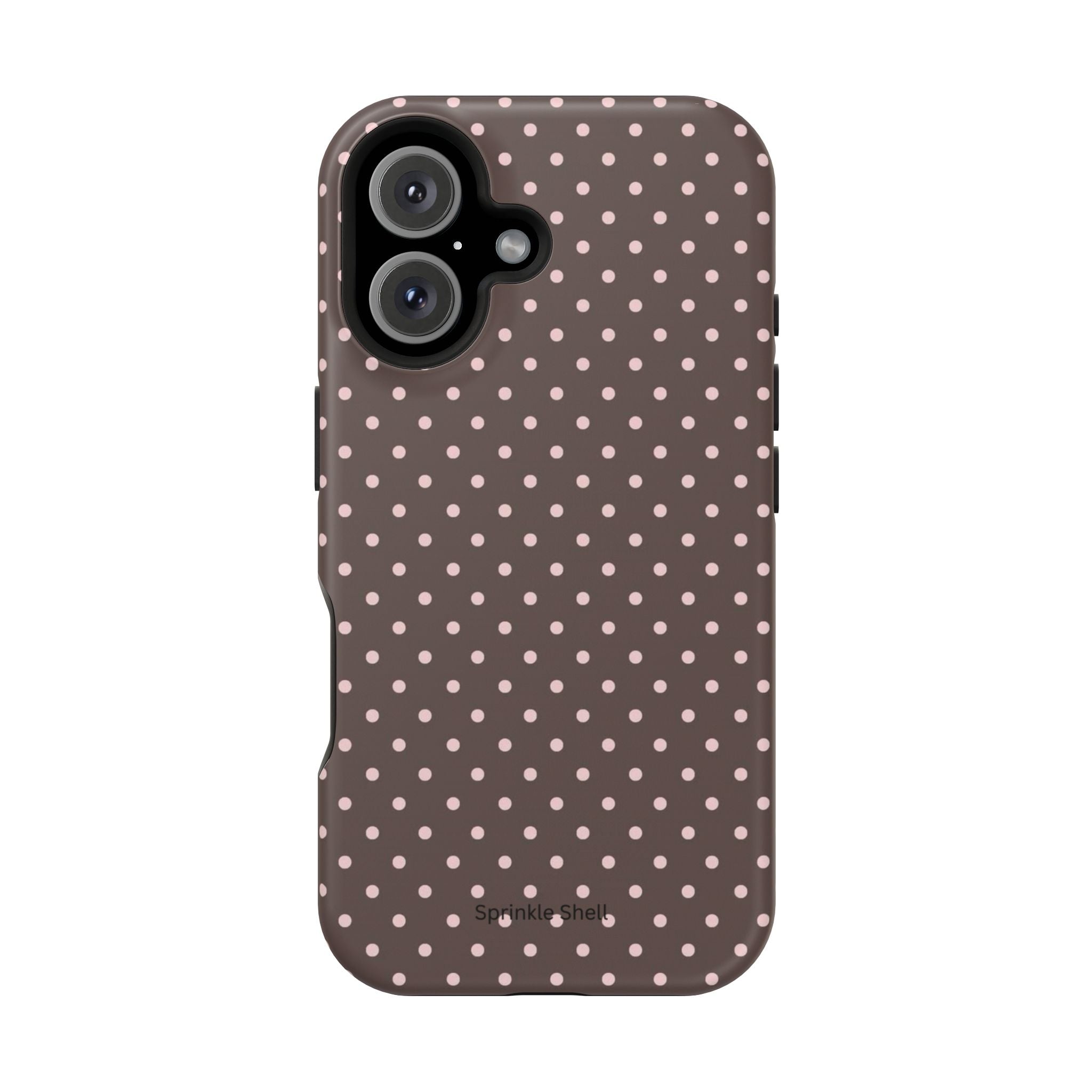 MagSafe Brown And Pink Polkadot Iphone Case