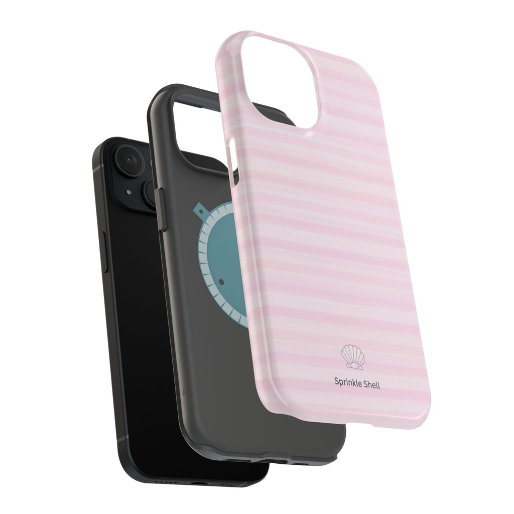 MagSafe pink stripes case