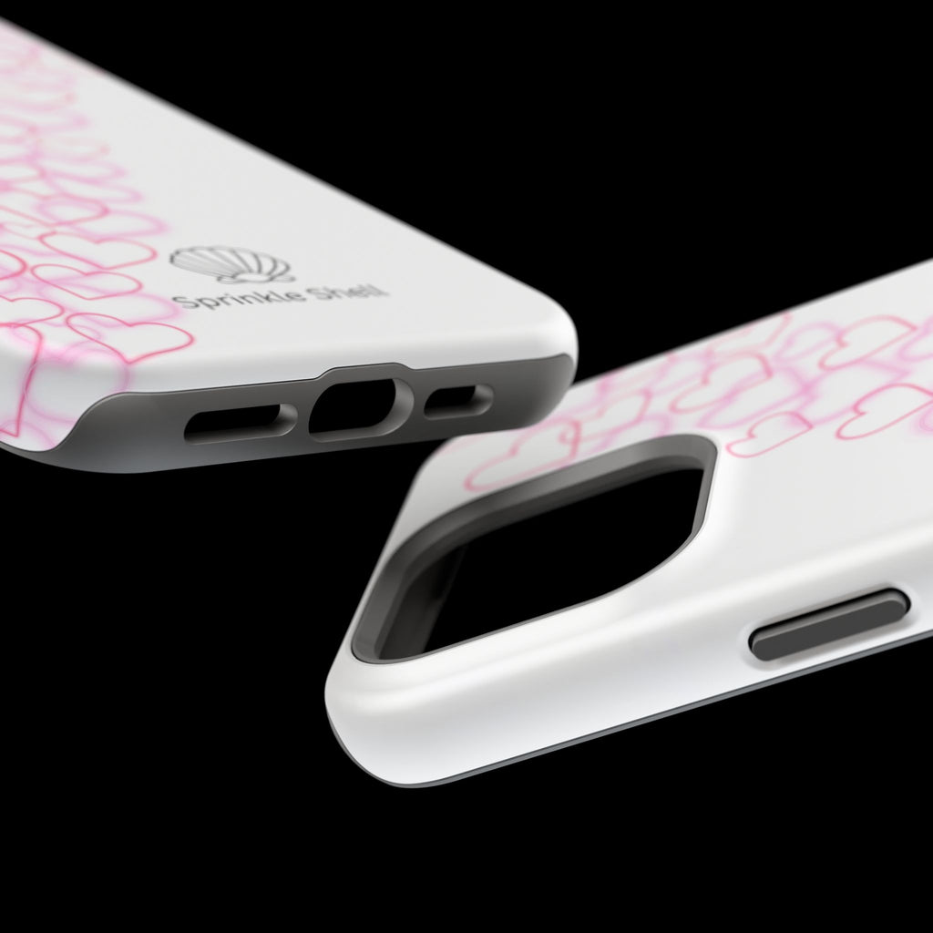 MagSafe pink hearts phone case
