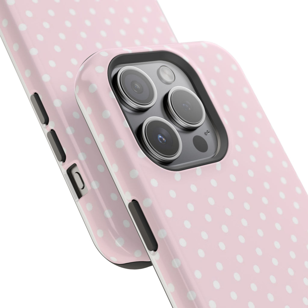 MagSafe light pink polka dots case