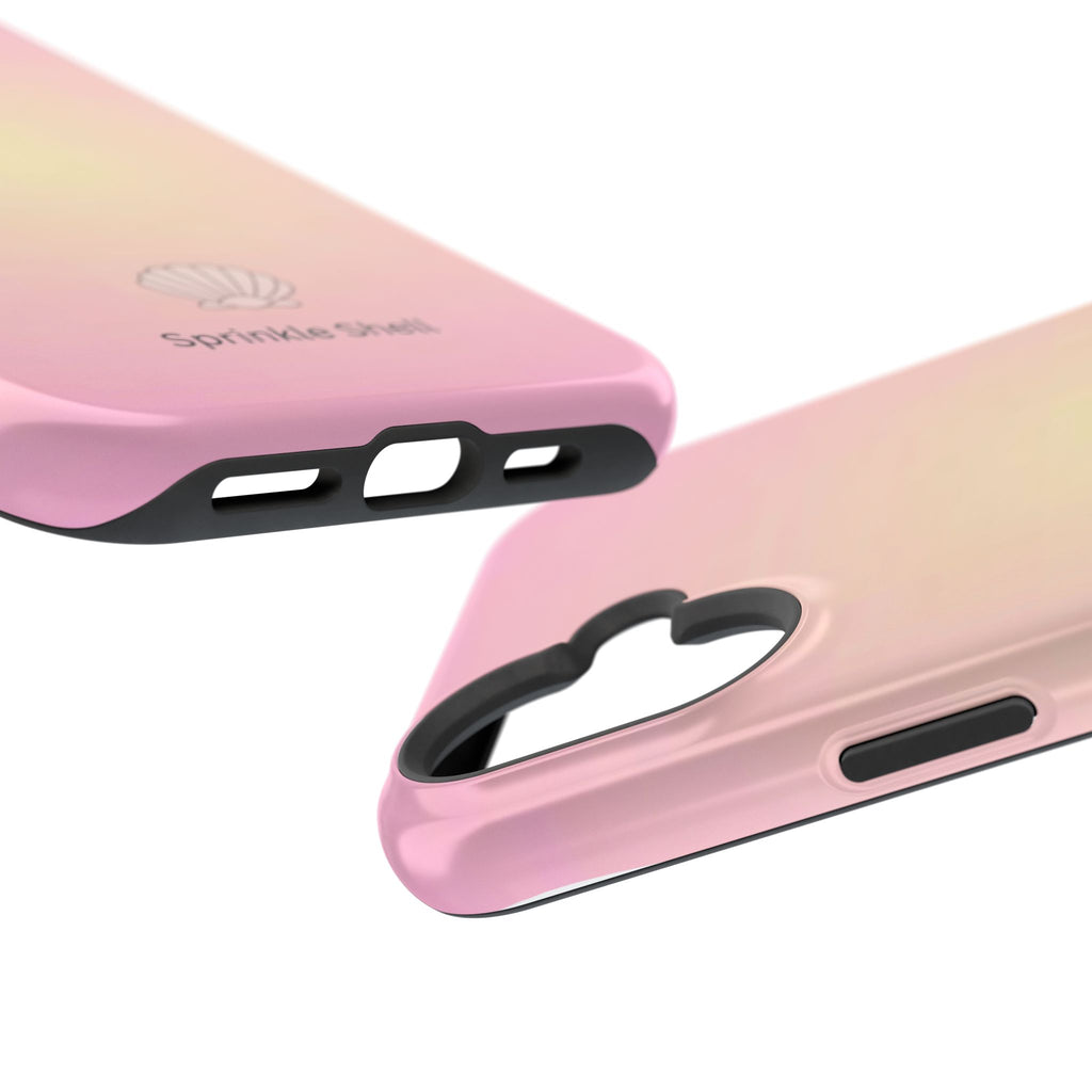 MagSafe light pink and yellow aura case