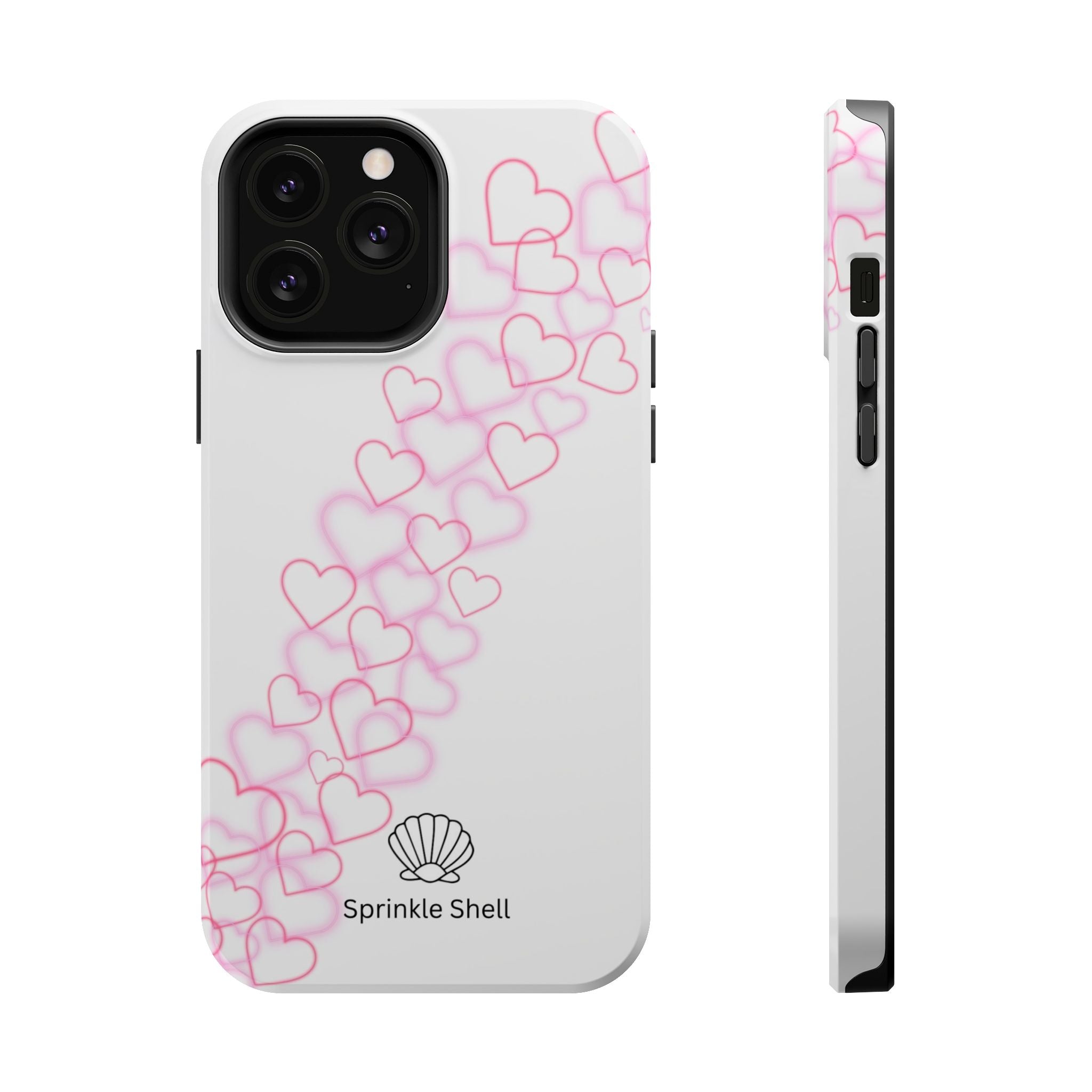 MagSafe pink hearts phone case