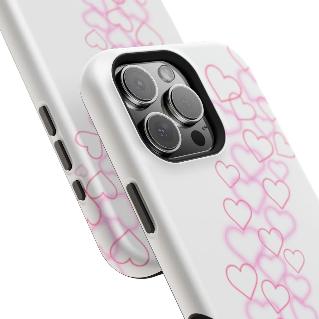 MagSafe pink hearts phone case