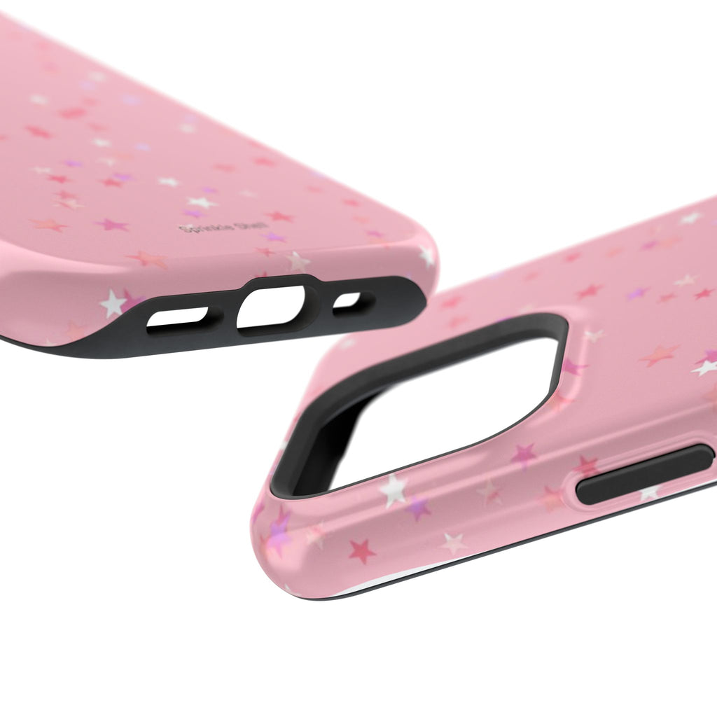 MagSafe pink multicolor stars case