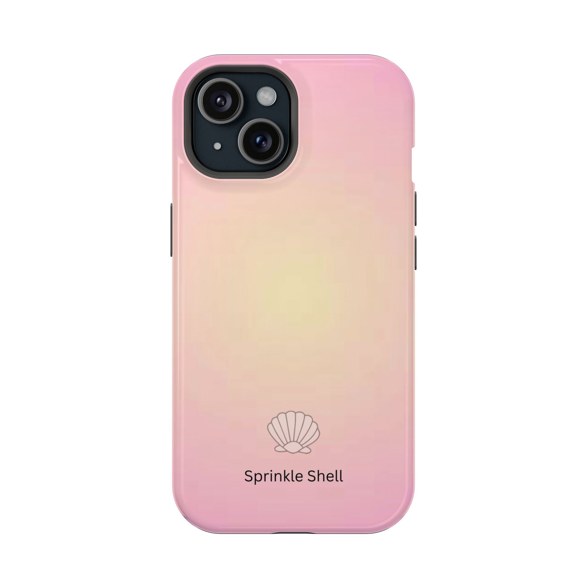 MagSafe light pink and yellow aura case