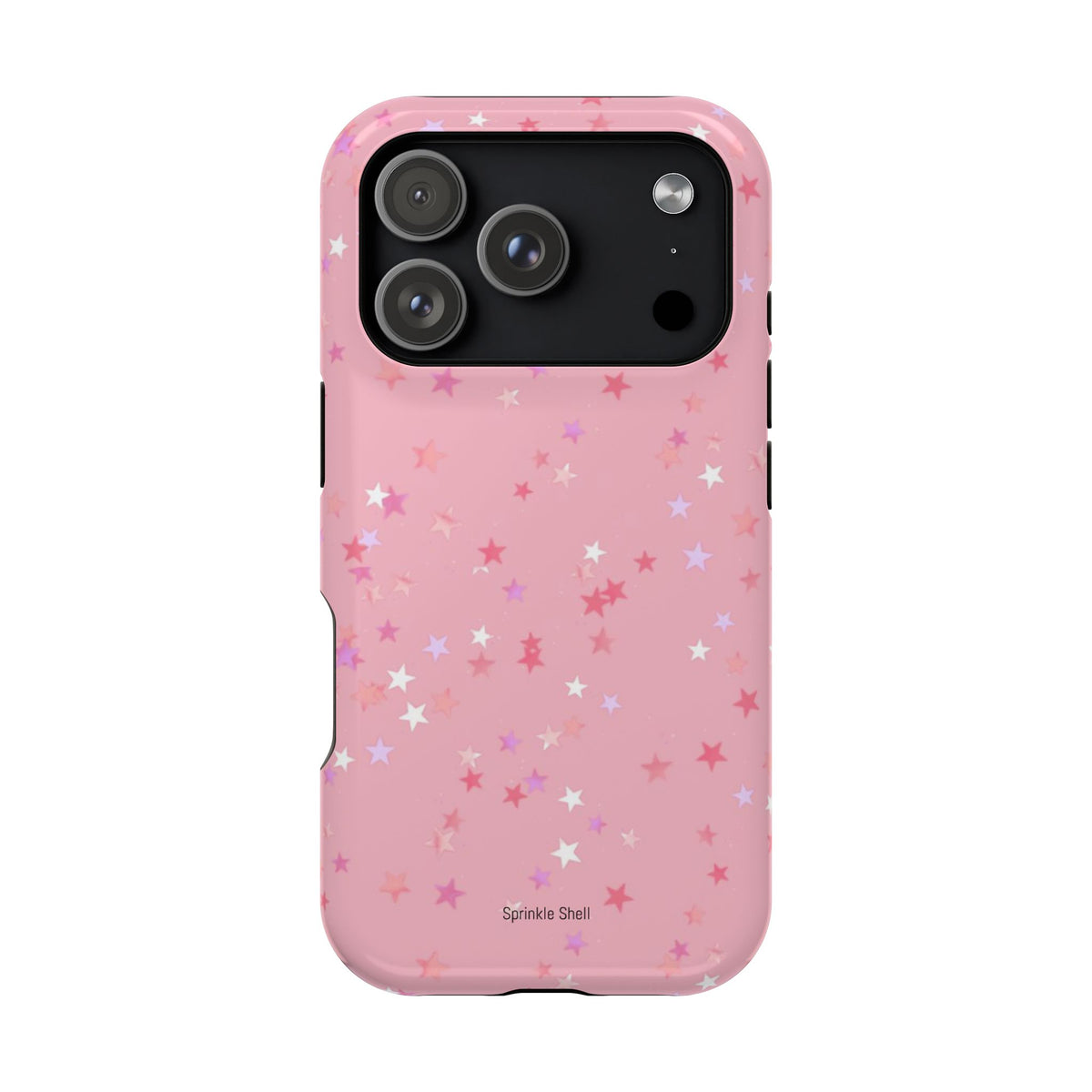 MagSafe pink multicolor stars case