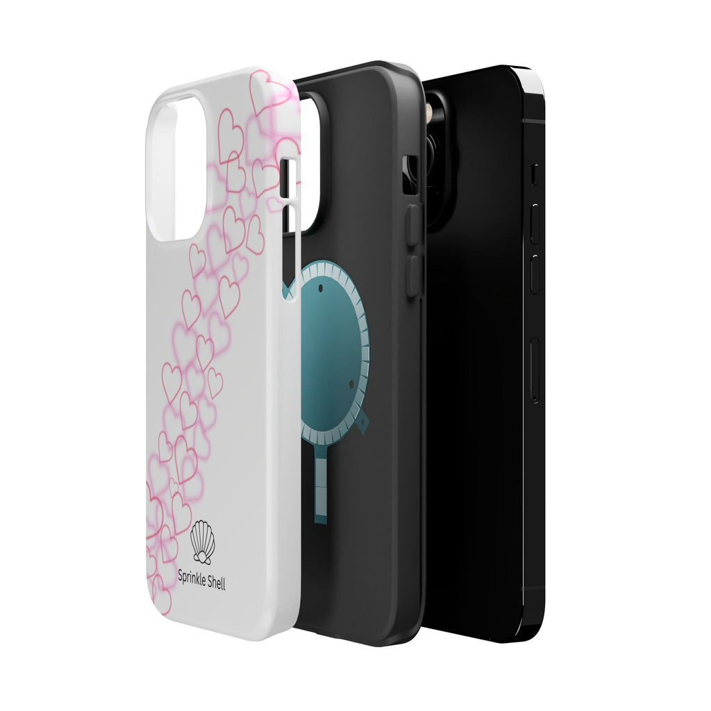MagSafe pink hearts phone case