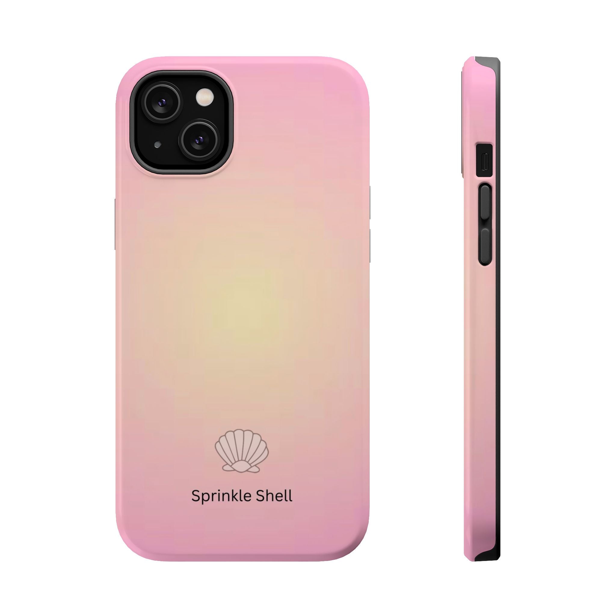 MagSafe light pink and yellow aura case